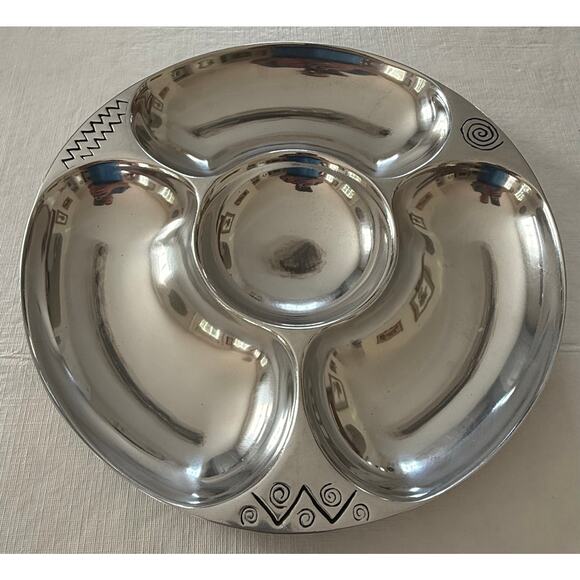 Wilton Armetale Reggae Vintage Chip and Dip Platter NWT - Picture 1 of 7